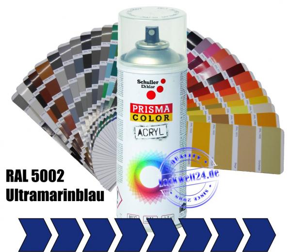 Schuller Acryllack, RAL 5002 Ultramarinblau, Glänzend, 400ml Sprühdose (Restposten)